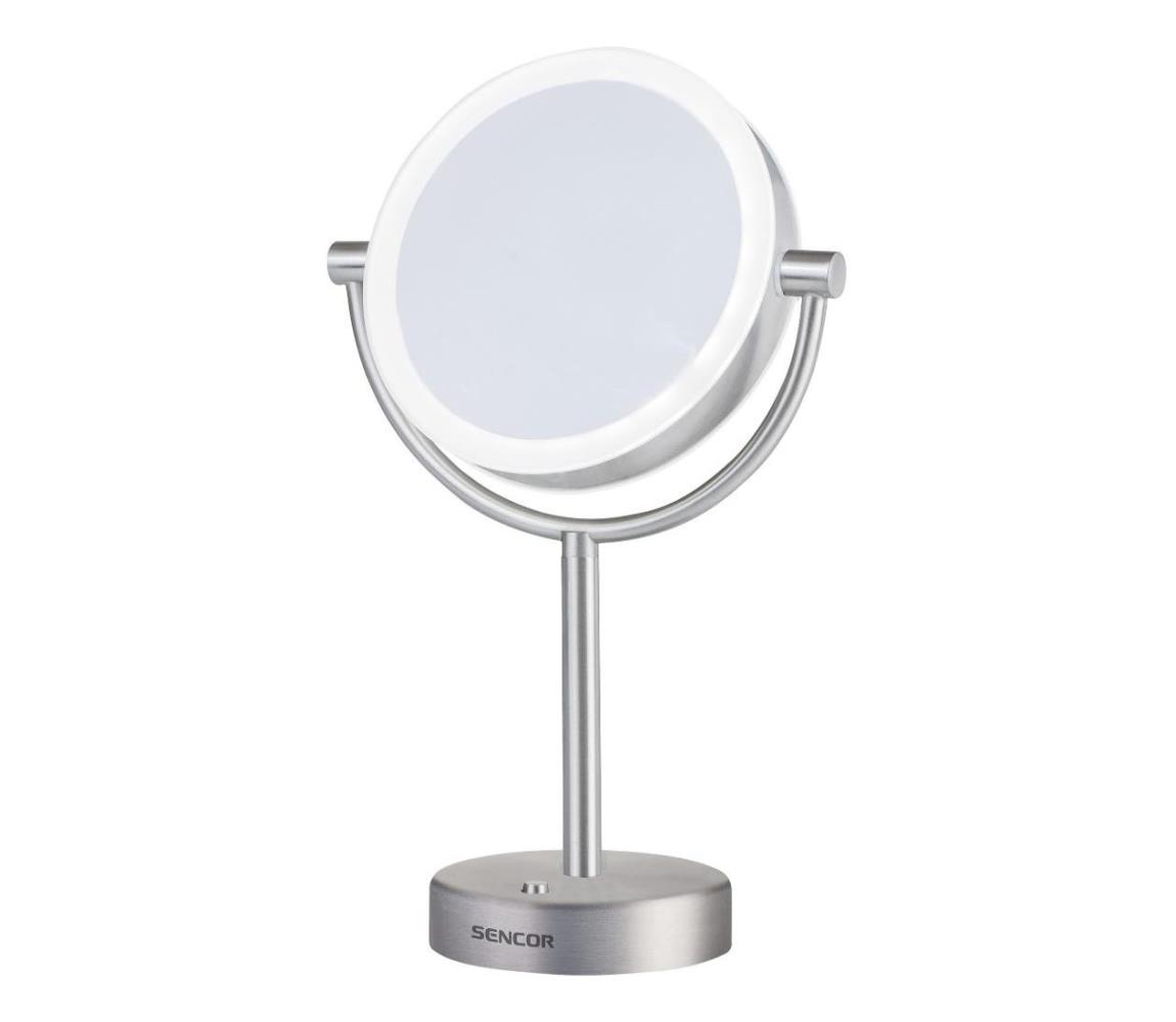 Sencor - Lusterko kosmetyczne z podświetleniem LED LED/5W/230V stal nierdzewna