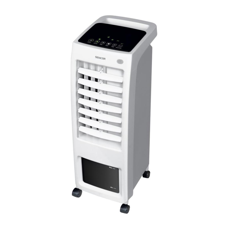 Sencor - Mobilna chłodnica powietrza z wyświetlaczem LED 3w1 70W/230V biała + pilot zdalnego sterowania
