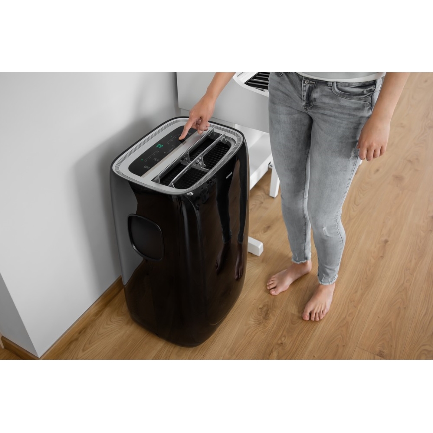 Sencor - Mobilna klimatyzacja z wyświetlaczem LED 3w1 1000W/230V 9000 BTU czarna + pilot