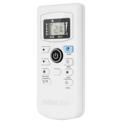 Sencor - Mobilna klimatyzacja z wyświetlaczem LED 3w1 1000W/230V 9000 BTU czarna + pilot