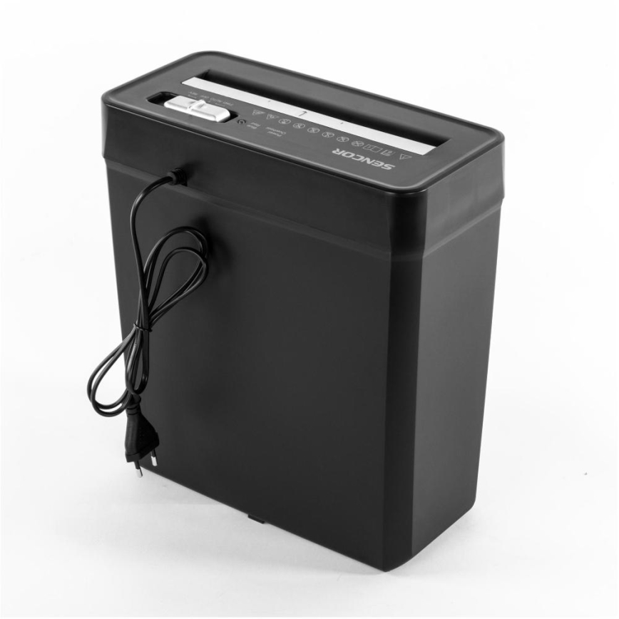 Sencor - Niszczarka papieru A4 objętość 10 l 190W/230V czarny