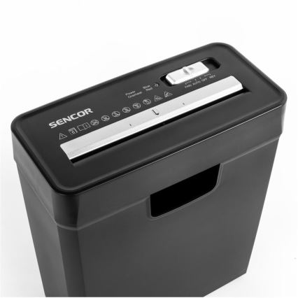 Sencor - Niszczarka papieru A4 objętość 10 l 190W/230V czarny