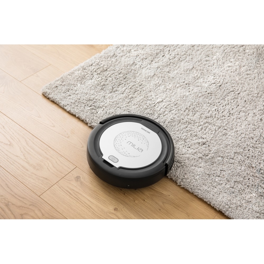 Sencor - Odkurzacz automatyczny z mopem 2w1 15W/14,4V 1500 mAh czarny