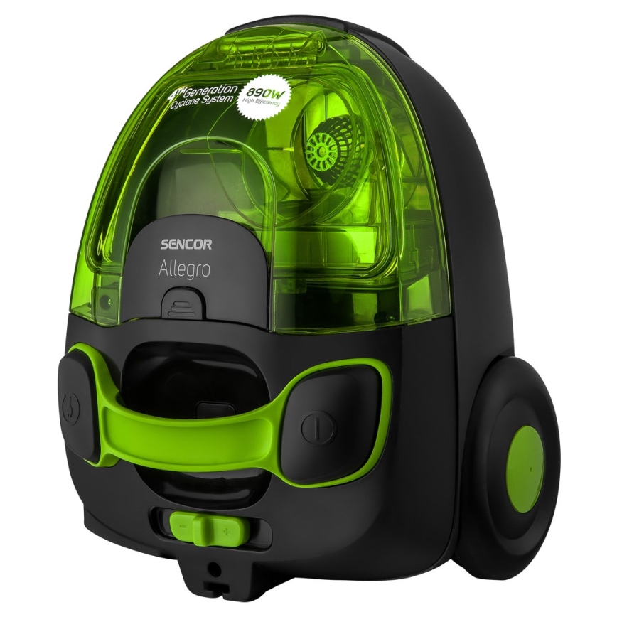 Sencor - Odkurzacz bezworkowy 1,5 l 890W/230V zielony/czarny