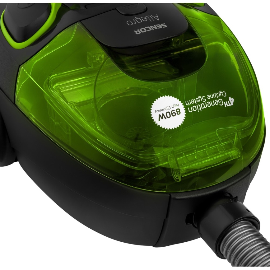 Sencor - Odkurzacz bezworkowy 1,5 l 890W/230V zielony/czarny