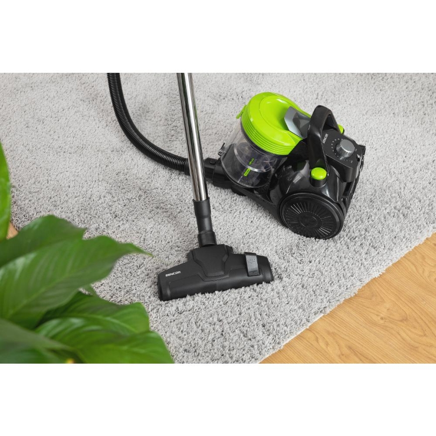 Sencor - Odkurzacz bezworkowy 2 l 700W/230V czarny/zielony