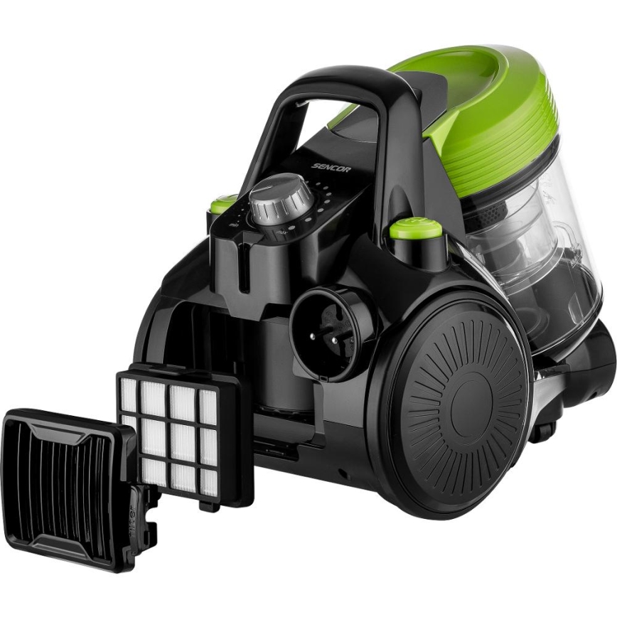 Sencor - Odkurzacz bezworkowy 2 l 700W/230V czarny/zielony