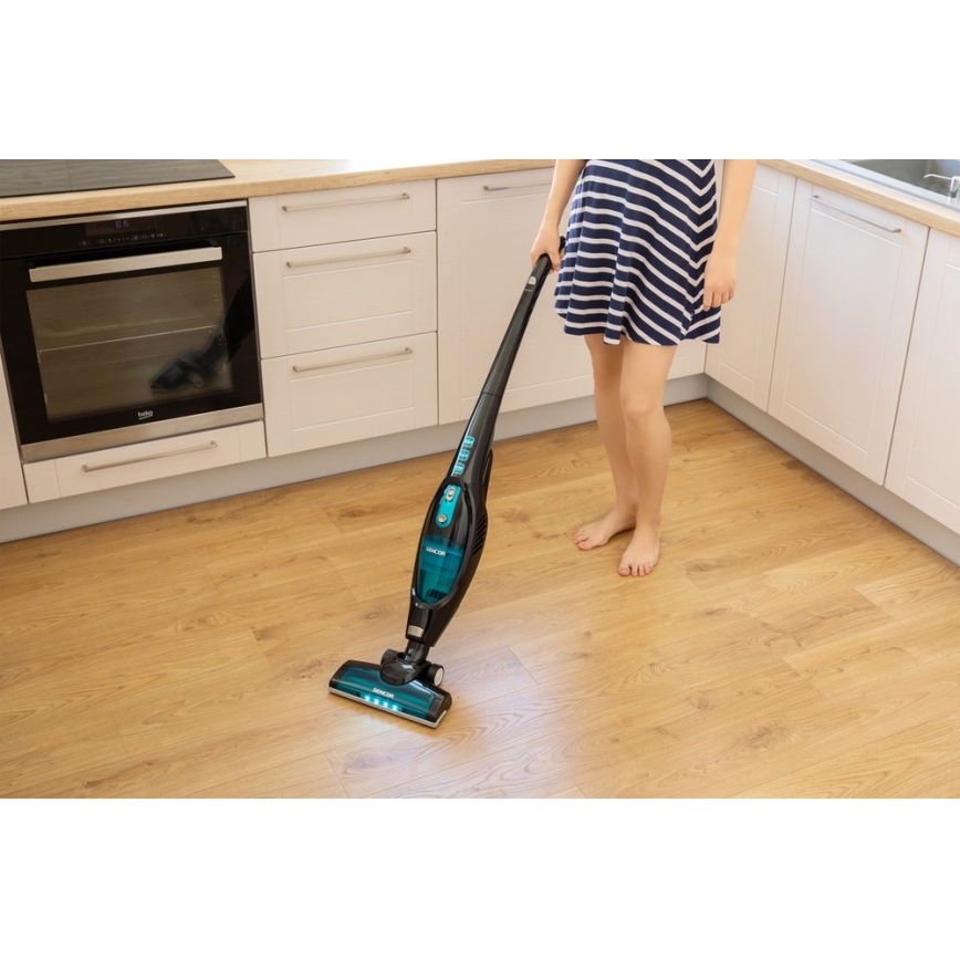 Sencor - Odkurzacz pionowy 2w1 80W/14,4V 2200 mAh czarny/niebieski