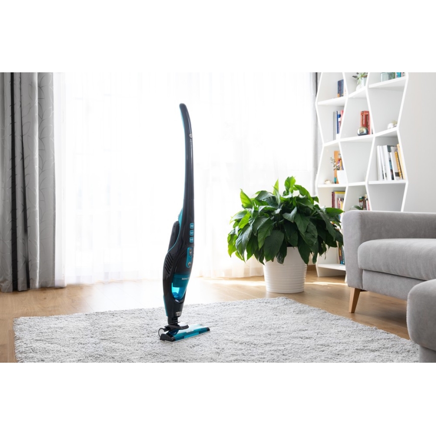 Sencor - Odkurzacz pionowy 2w1 80W/14,4V 2200 mAh czarny/niebieski