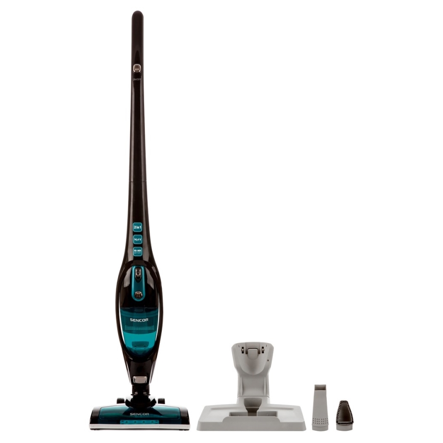 Sencor - Odkurzacz pionowy 2w1 80W/14,4V 2200 mAh czarny/niebieski