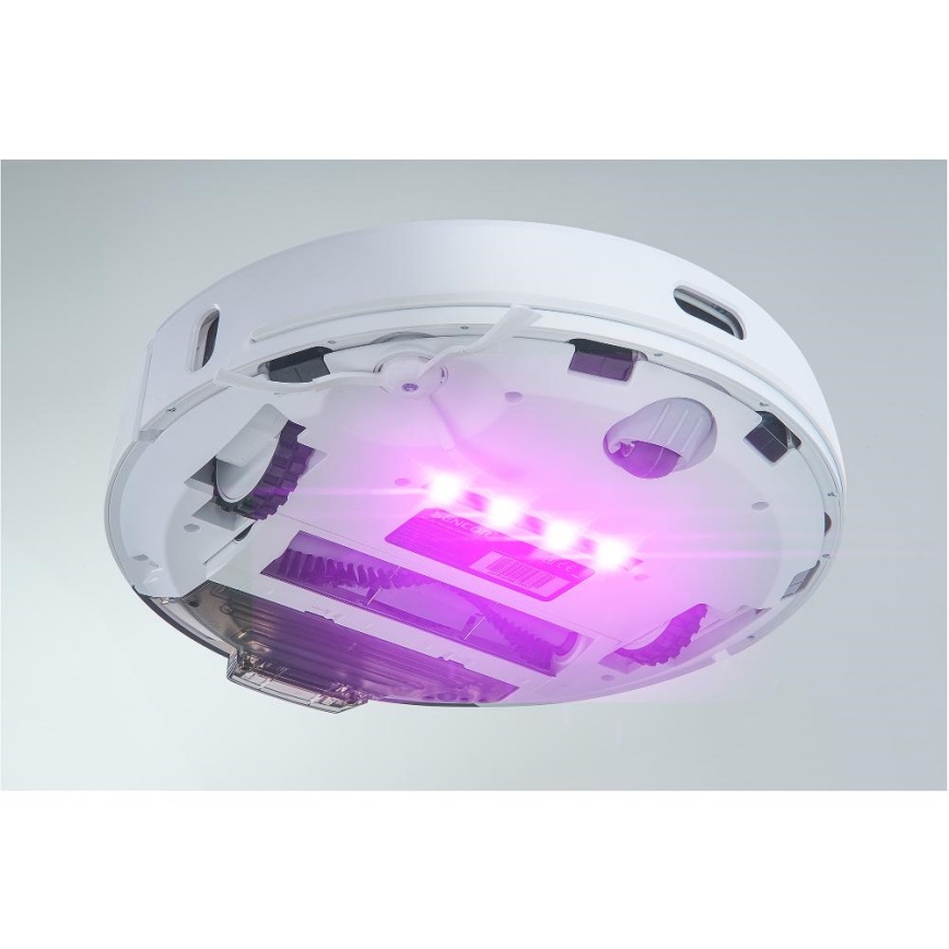 Sencor - Odkurzacz robotyczny z mopem 2 w 1 50W/5000 mAh Wi-Fi biały + pilot zdalnego sterowania