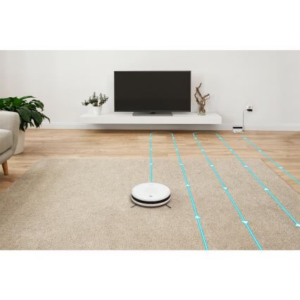 Sencor - Odkurzacz robotyczny z mopem 2w1 18W/1500 mAh biały + zdalne sterowanie