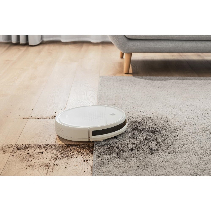 Sencor - Odkurzacz robotyczny z mopem 2w1 18W/1500 mAh biały + zdalne sterowanie