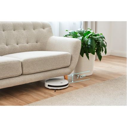 Sencor - Odkurzacz robotyczny z mopem 2w1 18W/1500 mAh biały + zdalne sterowanie