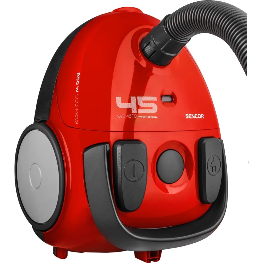 Sencor - Odkurzacz workowy 1,5 l 850 W/230 V czerwony/czarny