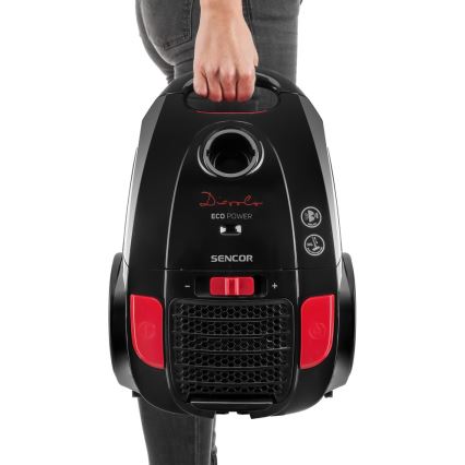 Sencor - Odkurzacz workowy 3 l 700W/230V czarny/czerwony