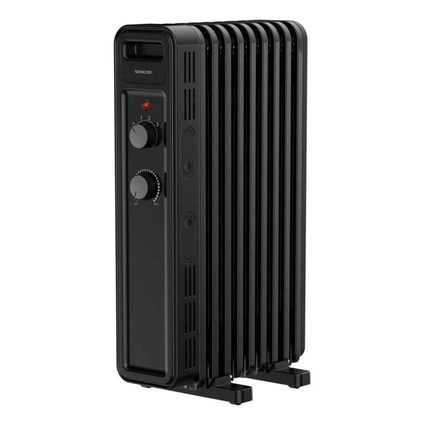 Sencor - Olejowy grzejnik 9-żebrowy 800/1200/2000W/230V czarny