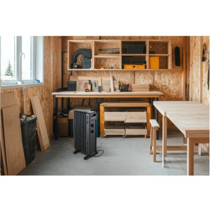 Sencor - Olejowy grzejnik 9-żebrowy 800/1200/2000W/230V czarny