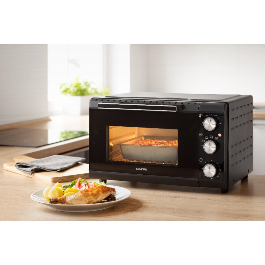 Sencor - Piekarnik elektryczny 20 l 1650W/230V czarny