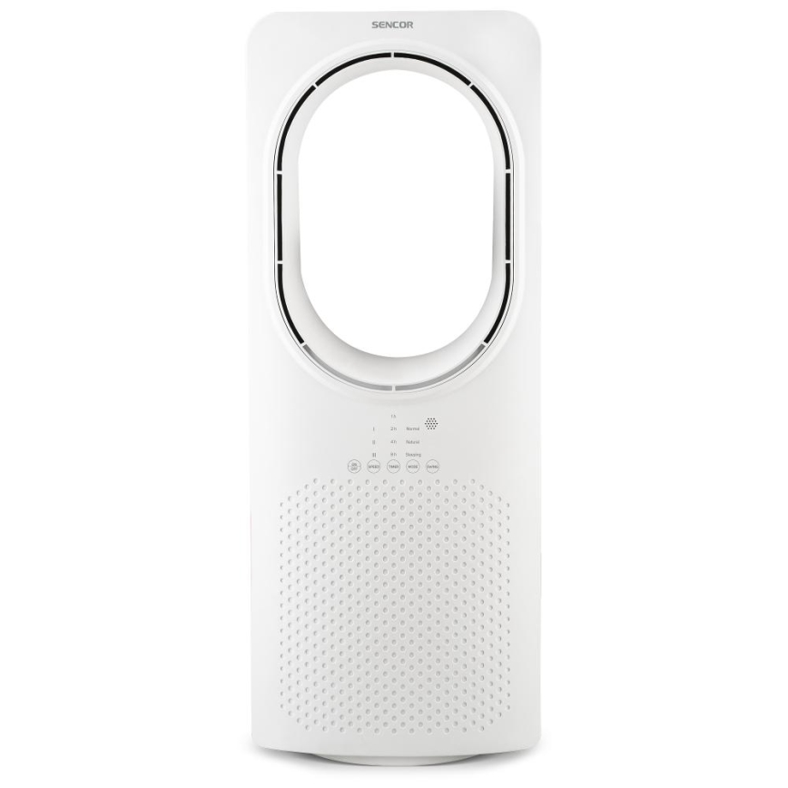 Sencor - Podłogowy wentylator bezłopatkowy 50W/230V biały + zdalne sterowanie