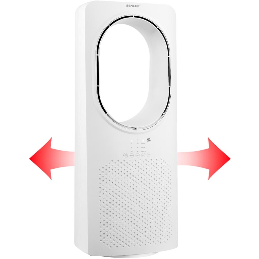 Sencor - Podłogowy wentylator bezłopatkowy 50W/230V biały + zdalne sterowanie