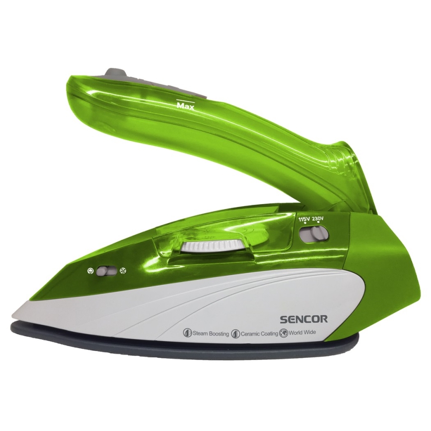 Sencor - Podróżne żelazko parowe 1100W/115V/230V zielone