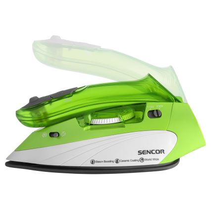 Sencor - Podróżne żelazko parowe 1100W/115V/230V zielone