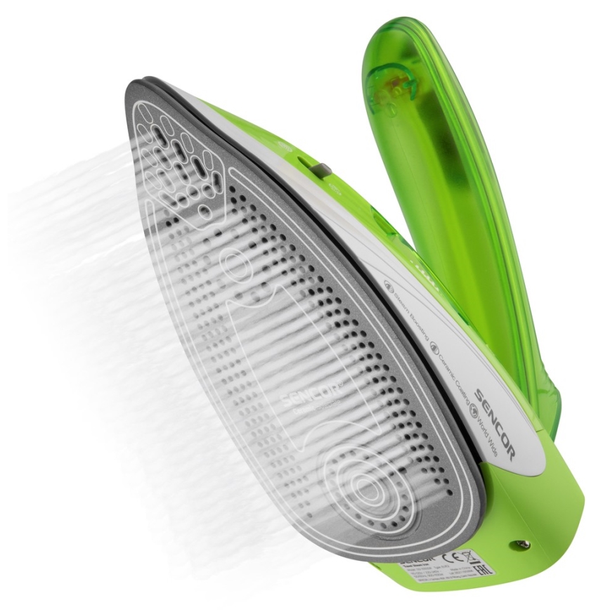 Sencor - Podróżne żelazko parowe 1100W/115V/230V zielone
