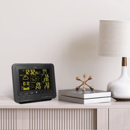 Sencor - Profesjonalna stacja pogodowa z kolorowym wyświetlaczem LCD 5V/1xCR2032 + 3xAA