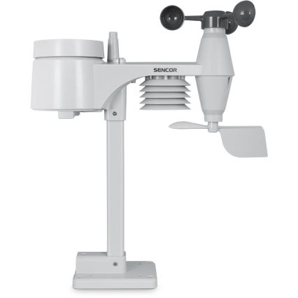 Sencor - Profesjonalna stacja pogodowa z kolorowym wyświetlaczem LCD 5V/1xCR2032 + 3xAA