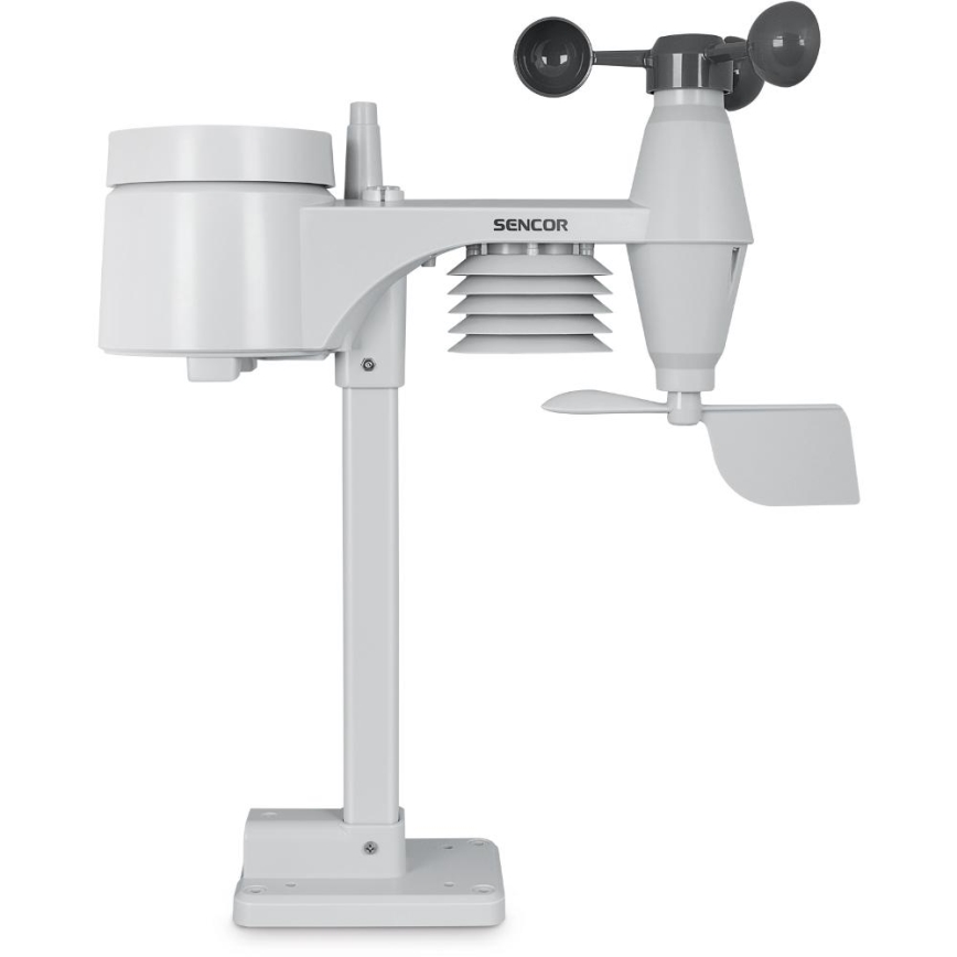 Sencor - Profesjonalna stacja pogodowa z kolorowym wyświetlaczem LCD 5V/1xCR2032 + 3xAA