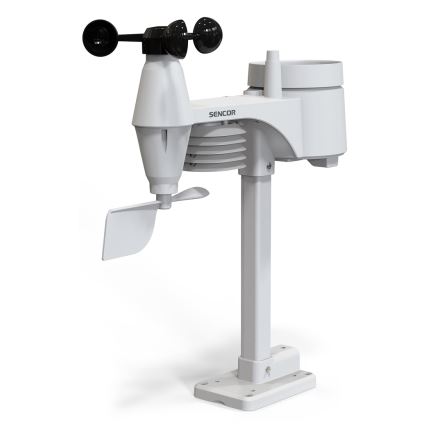Sencor - Profesjonalna stacja pogodowa z wyświetlaczem LCD i budzikiem 1xCR2032 + 3xAA