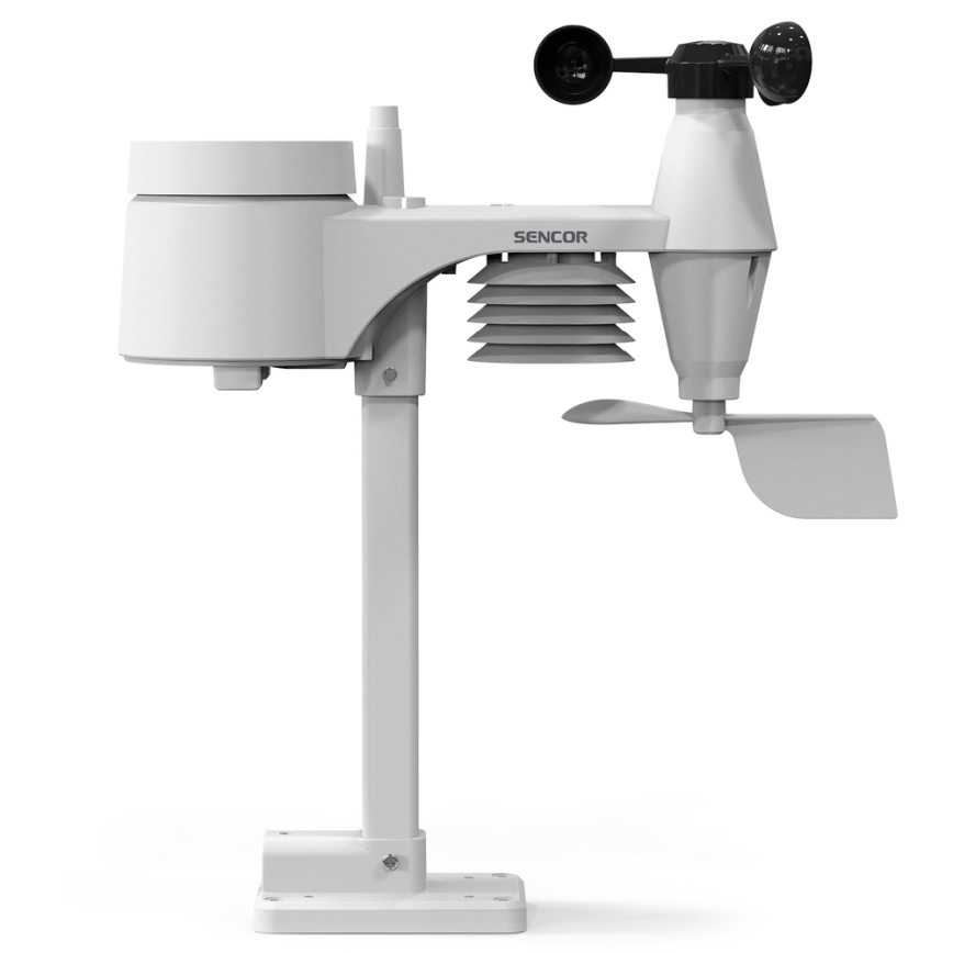 Sencor - Profesjonalna stacja pogodowa z wyświetlaczem LCD i budzikiem 1xCR2032 + 3xAA