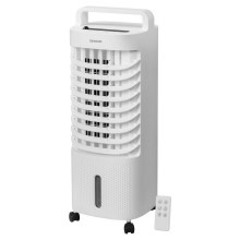 Sencor - Przenośna chłodnica powietrza z wyświetlaczem LED 3w1 45W/230V biała + pilot