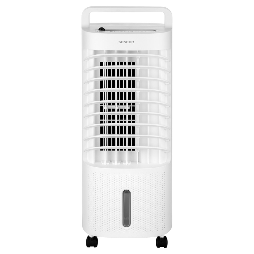Sencor - Przenośna chłodnica powietrza z wyświetlaczem LED 3w1 45W/230V biała + pilot