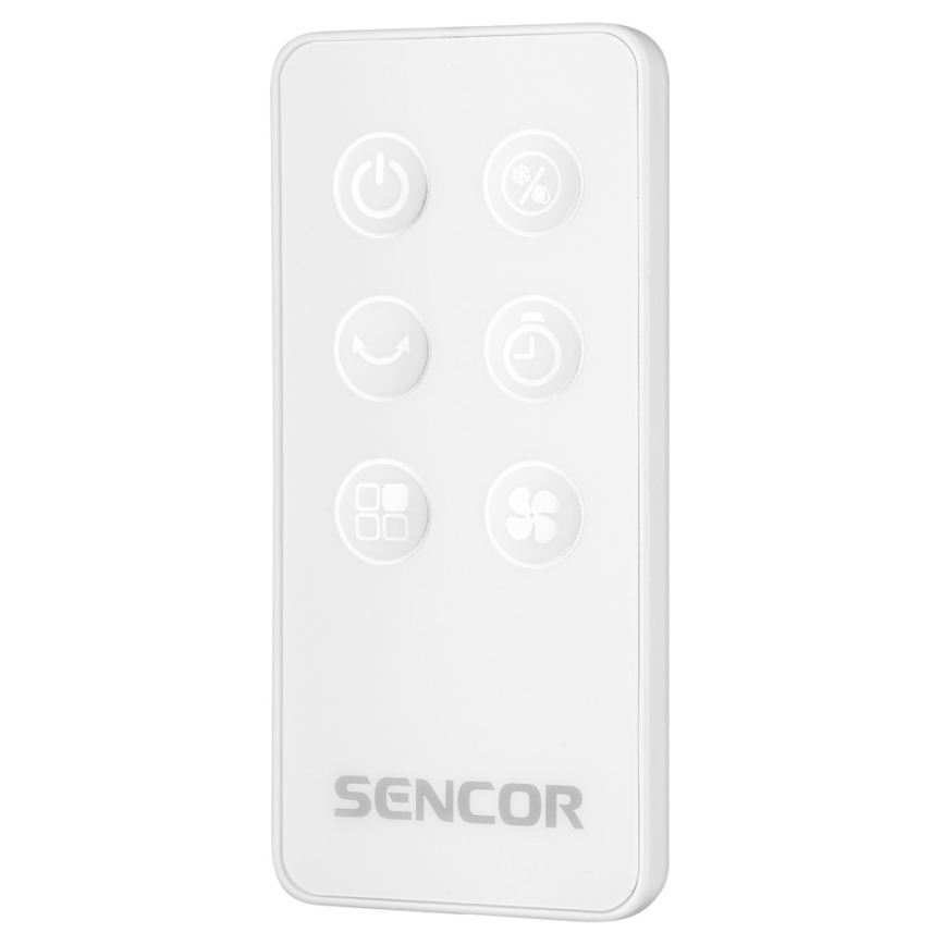 Sencor - Przenośna chłodnica powietrza z wyświetlaczem LED 3w1 45W/230V biała + pilot