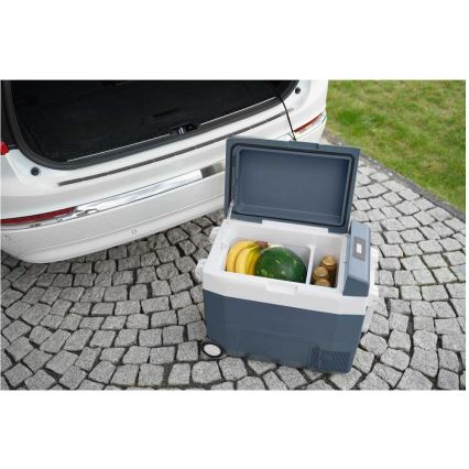 Sencor - Przenośna kompresorowa lodówka samochodowa 55 l 70W/12V/230V niebieska/biała