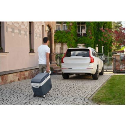 Sencor - Przenośna kompresorowa lodówka samochodowa 55 l 70W/12V/230V niebieska/biała