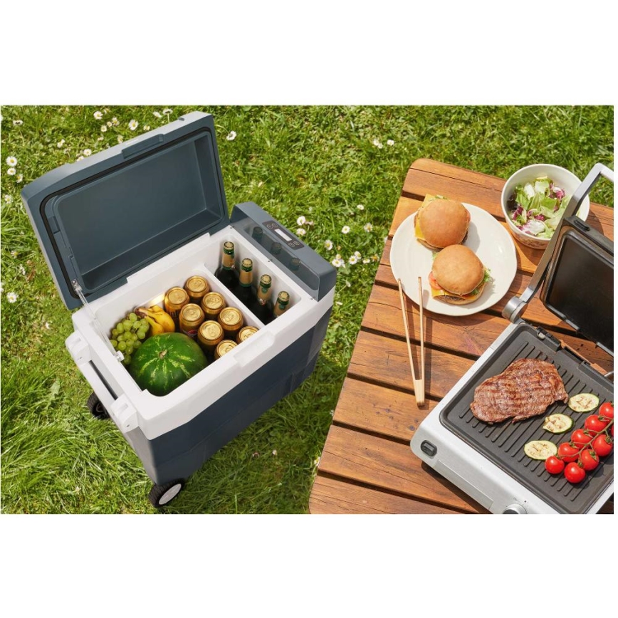 Sencor - Przenośna kompresorowa lodówka samochodowa 55 l 70W/12V/230V niebieska/biała