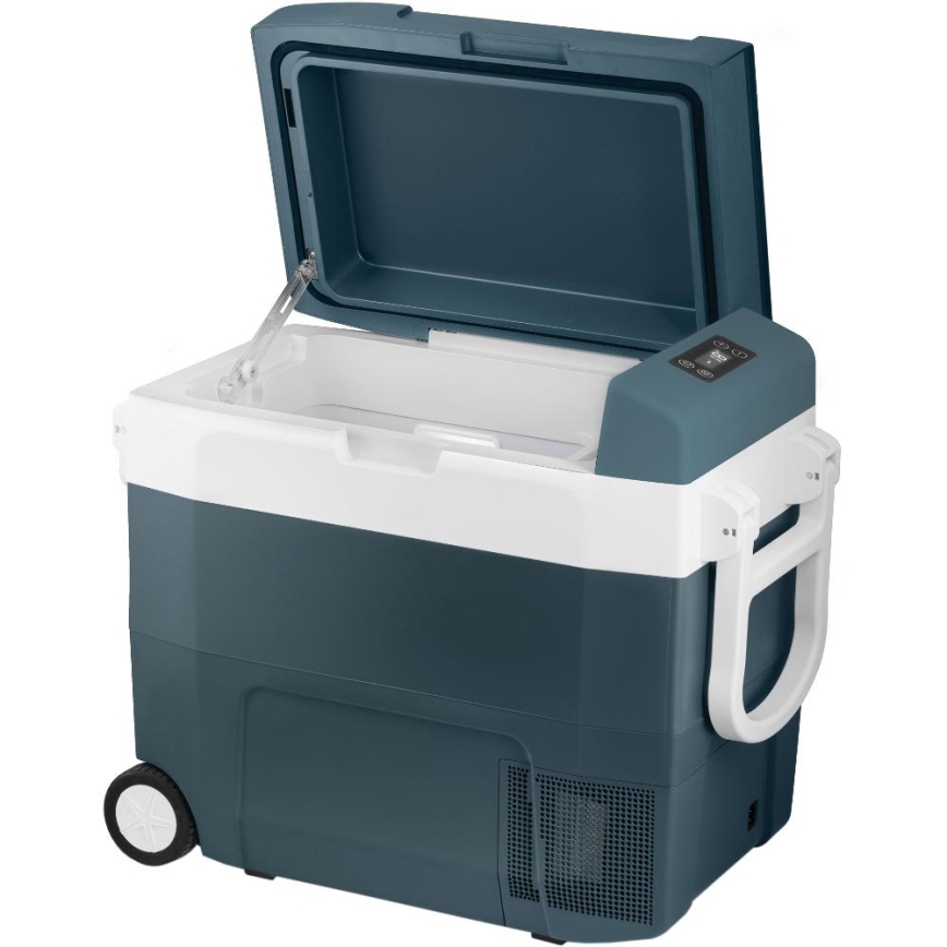 Sencor - Przenośna kompresorowa lodówka samochodowa 55 l 70W/12V/230V niebieska/biała