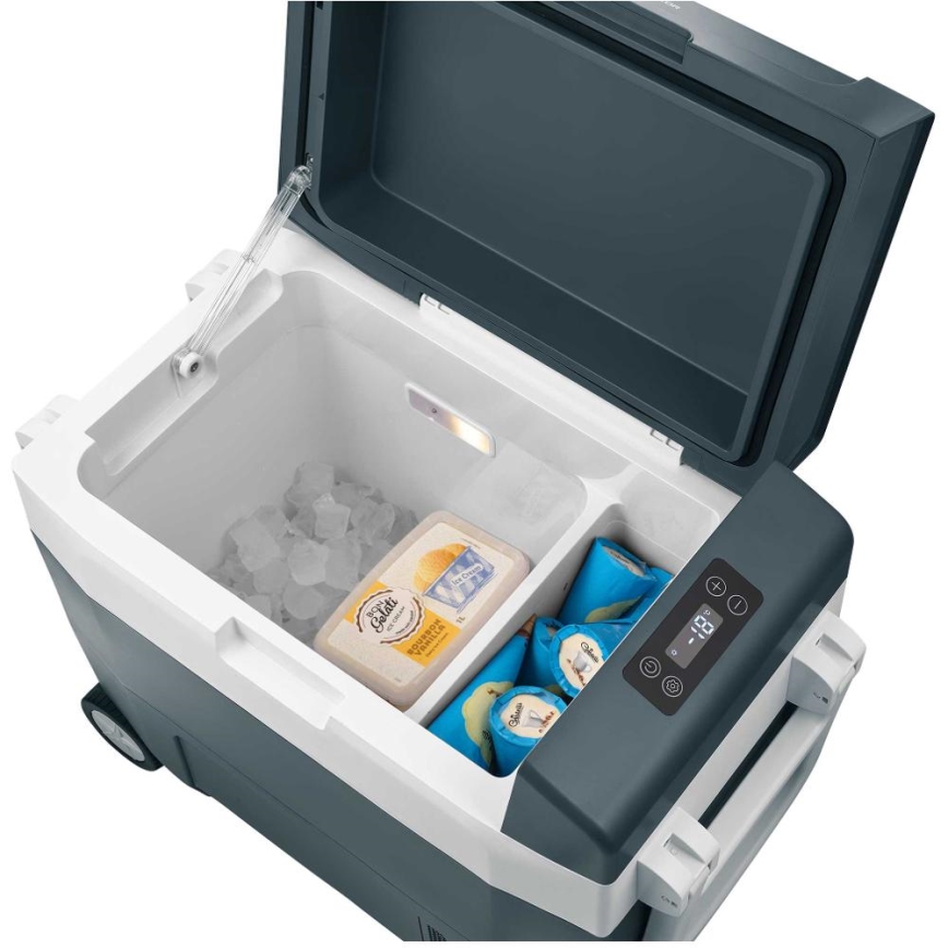 Sencor - Przenośna kompresorowa lodówka samochodowa 55 l 70W/12V/230V niebieska/biała