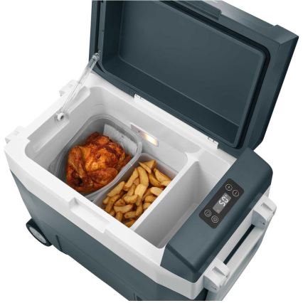 Sencor - Przenośna kompresorowa lodówka samochodowa 55 l 70W/12V/230V niebieska/biała