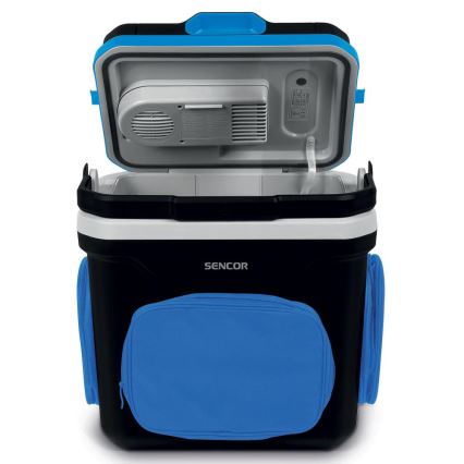 Sencor - Przenośna lodówka samochodowa 24 l 60W/12V/230V czarna/niebieska