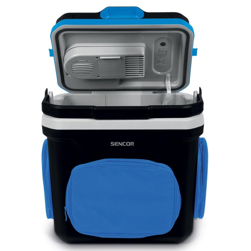 Sencor - Przenośna lodówka samochodowa 24 l 60W/12V/230V czarna/niebieska