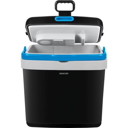 Sencor - Przenośna lodówka samochodowa 33 l 60W/12V/230V czarna