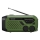 Sencor - Radio kempingowe z panelem solarnym i LED latarką 5V/2000 mAh IPX4 zielony