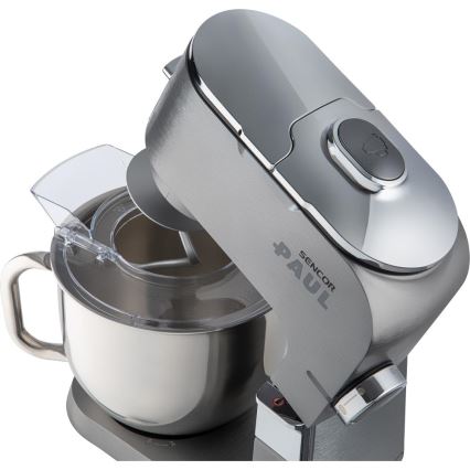 Sencor - Wielofunkcyjny robot kuchenny z misą ze stali nierdzewnej 1500W/230V matowy chrom