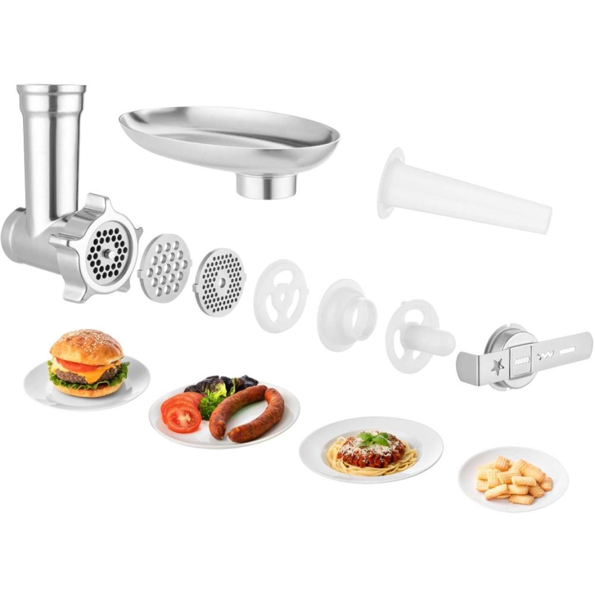 Sencor - Robot kuchenny z misą ze stali nierdzewnej 1700W/230V matowy chrom