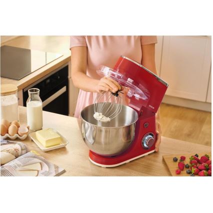 Sencor - Robot kuchenny z misą ze stali nierdzewnej 1300W/230V czerwony
