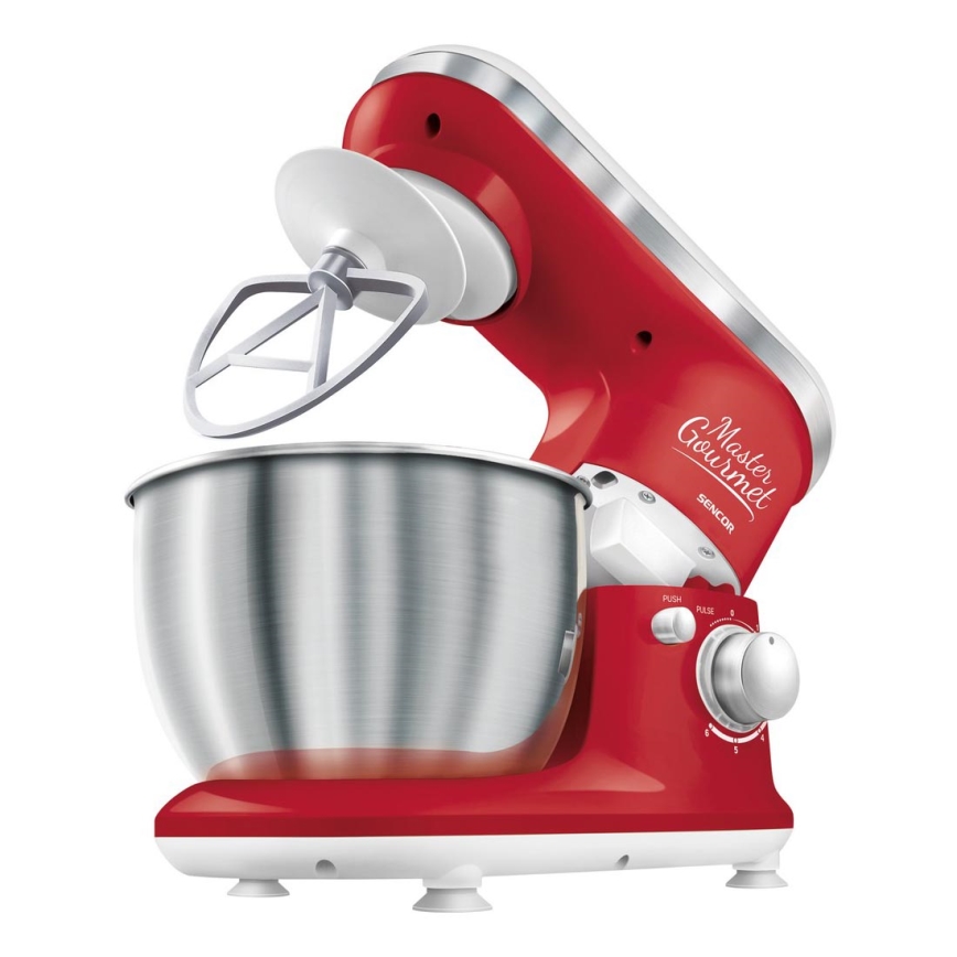 Sencor - Robot kuchenny z misą ze stali nierdzewnej 600W/230V czerwony